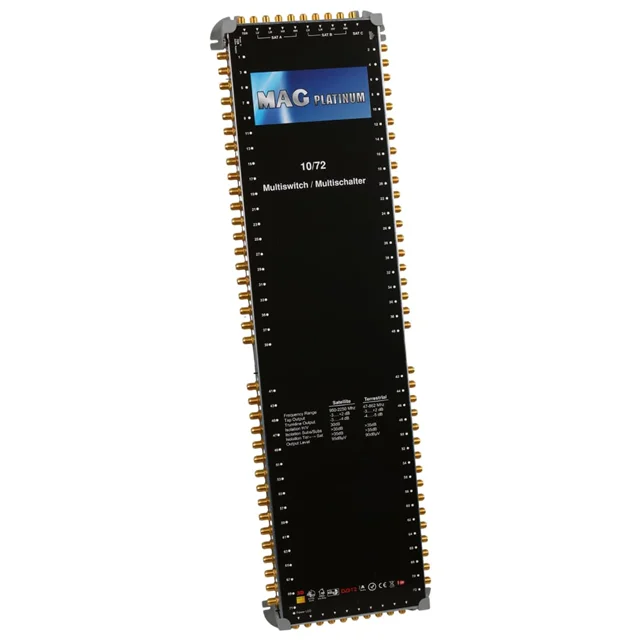 Mag Platinum MP 10/72 Multiswitch 10 Giriş 72 Çıkışlı Merkezi Hibrit 4K Ve 3D Destekli Uydu Santrali