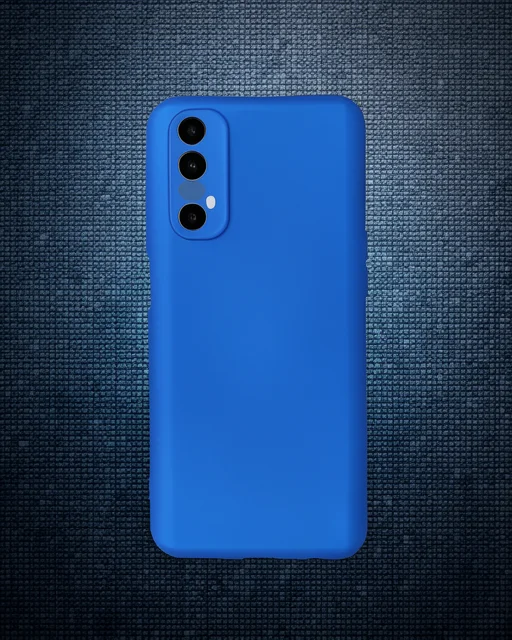 Realme 7 Kılıf First Silikon - Mavi
