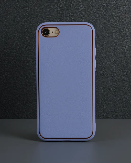 Apple İphone 7 Kılıf Coco Deri Silikon Kapak - Açık Lila