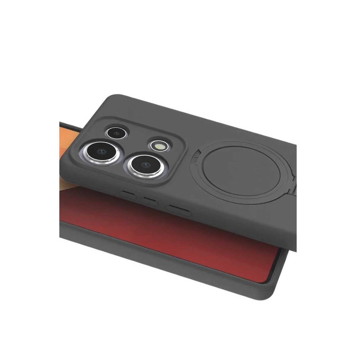 Xiao Red Note 13 Pro 4g Regal Magsafe Standlı Kapak - Titan Gri görsel 3