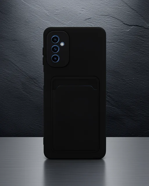 Samsung Galaxy M52 5g Kılıf Kelvin Kartvizitli Silikon - Siyah