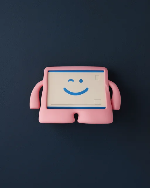 Apple İpad 10.2 (7.nesil) Kılıf Karakter Tablet Silikon - Açık Pembe