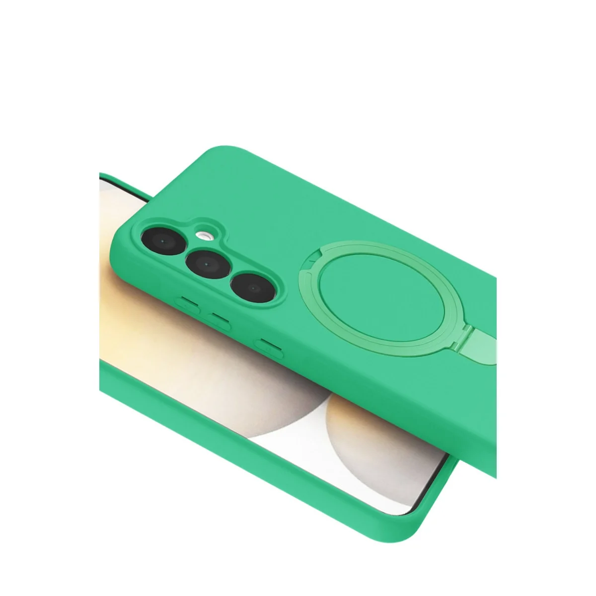 Samsung Galaxy A16 5g Regal Magsafe Standlı Kapak - Yeşil görsel 4