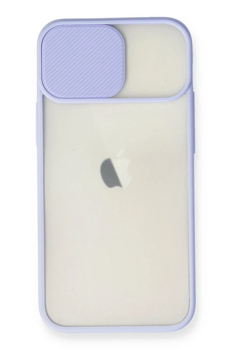 Apple iPhone 11 Kılıf Palm Buzlu Kamera Sürgülü Silikon - Lila görsel 2