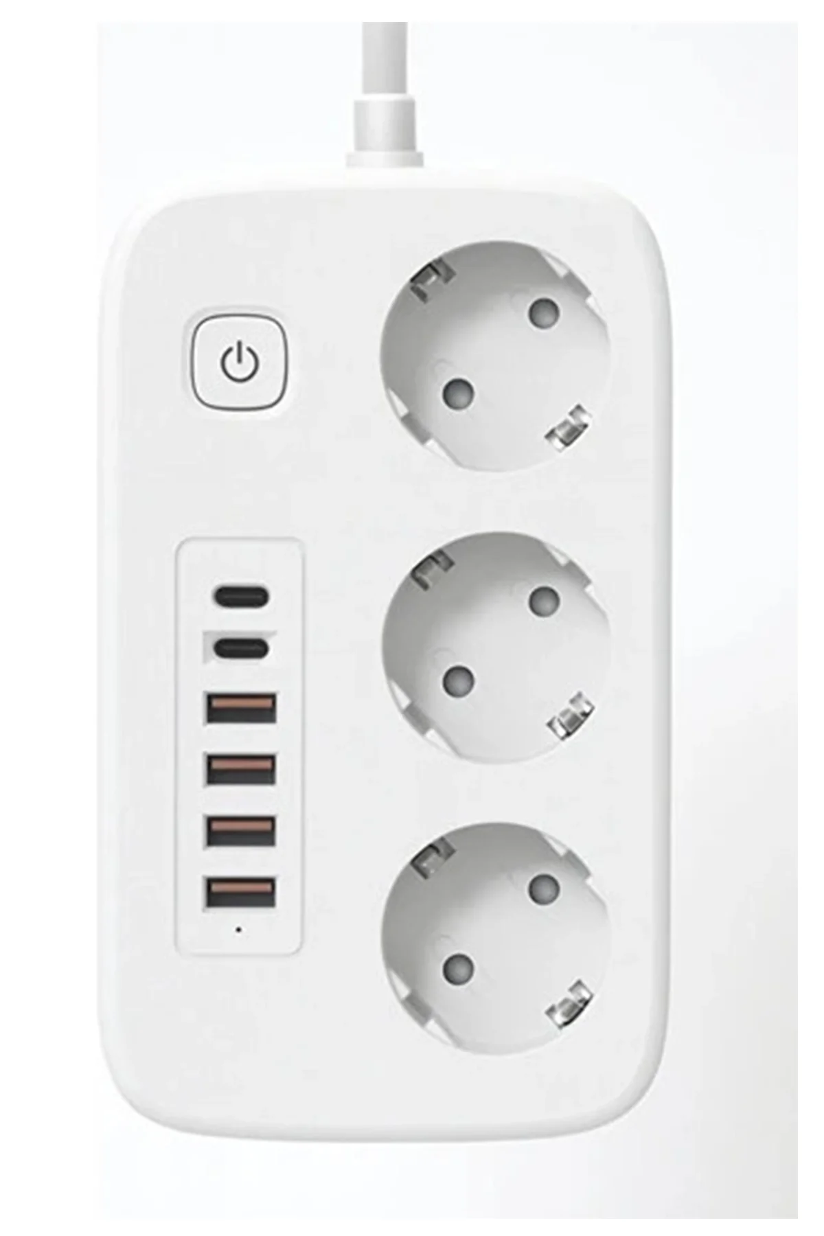 Akım Korumalı Priz ve Masaüstü Şarj İstasyonu Kablosuz 3 Priz,4 USB, 2 Type-C Girişli 2 Metre görsel 4
