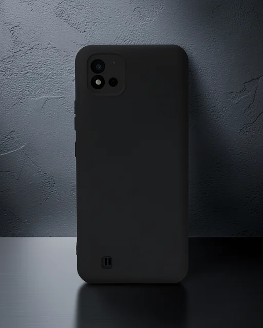 Realme C11 2021 Kılıf Nano İçi Kadife Silikon - Siyah