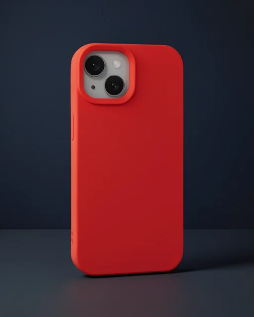 Apple İphone 15 Kılıf Nano İçi Kadife Silikon - Kırmızı