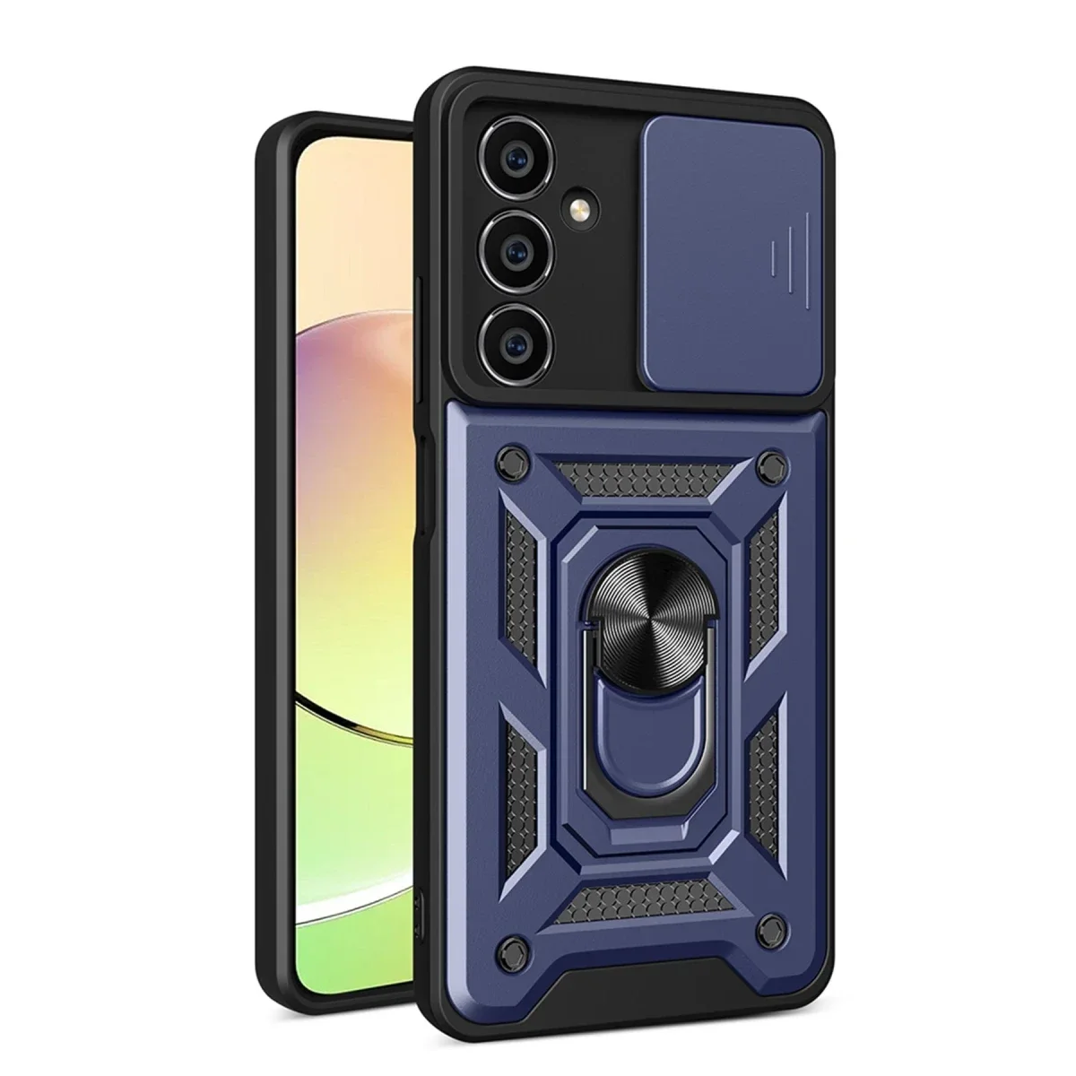 Samsung Galaxy A05 Kılıf Pars Lens Yüzüklü Silikon - Lacivert