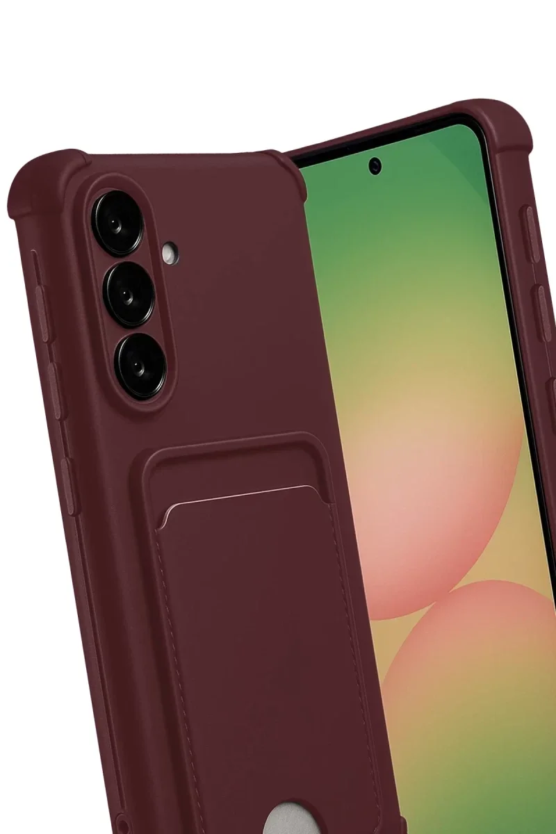 Samsung Galaxy A17 5G Kelvin Kartvizitli Silikon - Bordo görsel 3