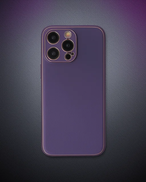 Apple İphone 13 Pro Max Kılıf Coco Deri Silikon Kapak - Derin Mor