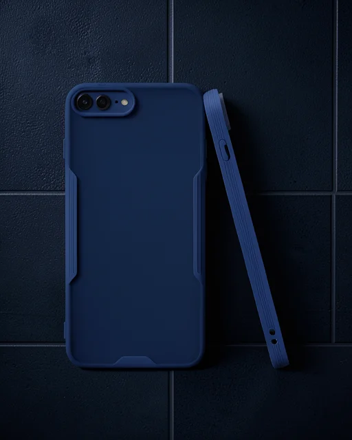 Apple İphone 7 Plus Kılıf Platin Silikon - Lacivert