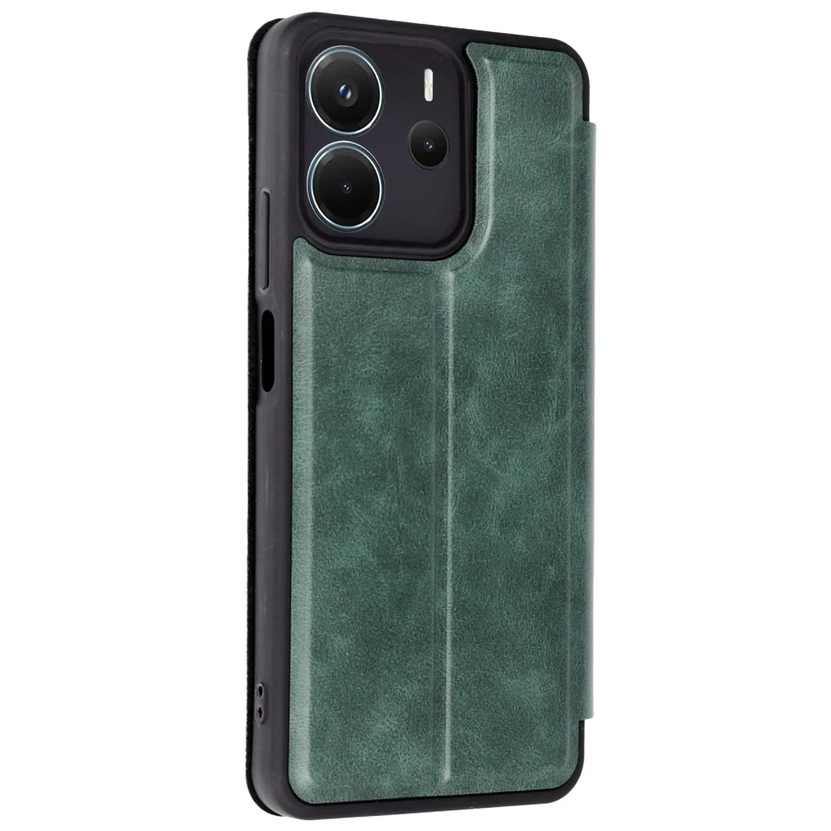 Xiaomi Redmi Note 14 4g Kılıf Flip Cover - Koyu Yeşil görsel 2