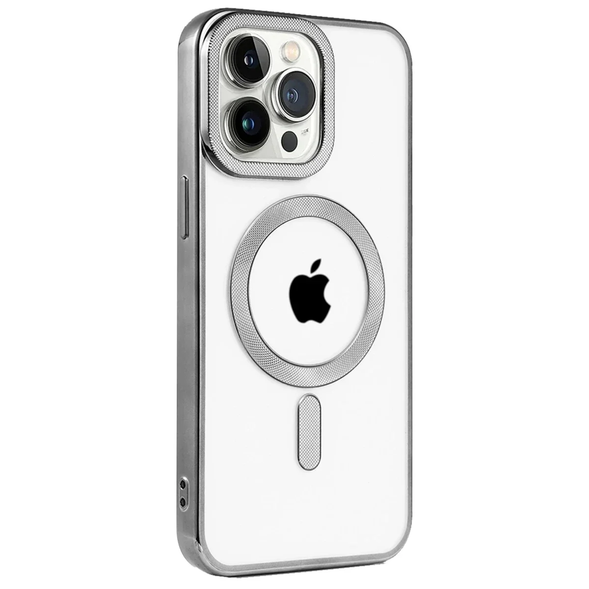Apple iPhone 15 Pro Max Kılıf Kronos Magsafe Kapak - Titanyum Gri görsel 2