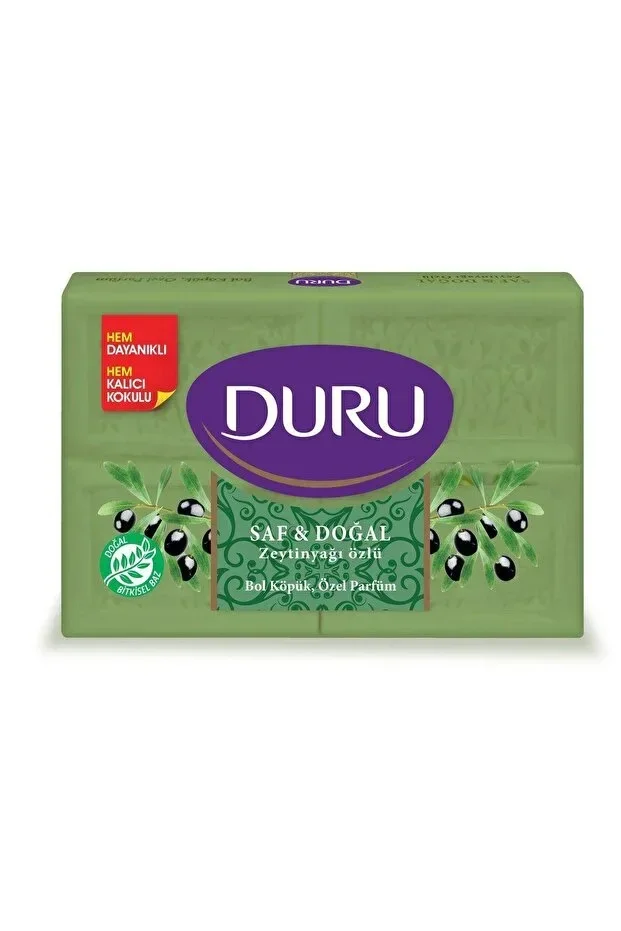 Duru Saf ve Doğal Kalıp Sabun 4x150 g - Zeytinyağı Özlü