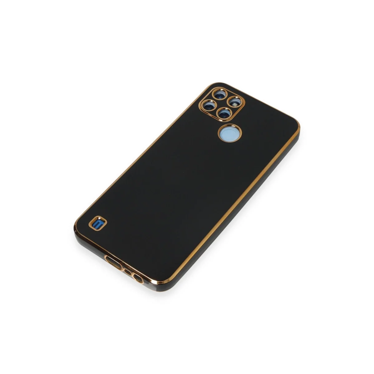 Realme C25y Kılıf Volet Silikon - Siyah görsel 4