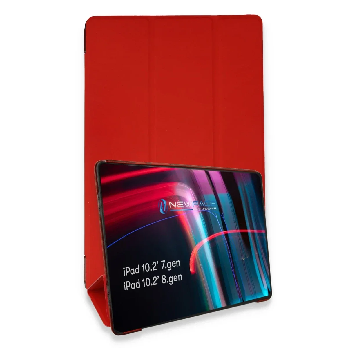 Apple iPad 10.2 (7.nesil) Kılıf Tablet Smart Kılıf - Kırmızı