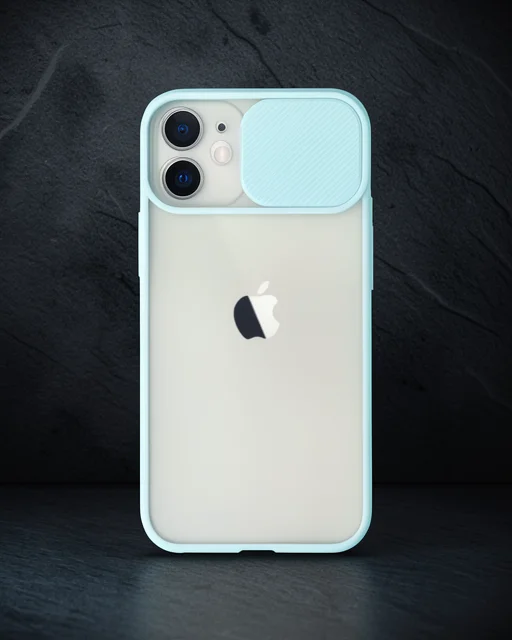 Apple İphone 11 Kılıf Palm Buzlu Kamera Sürgülü Silikon - Turkuaz