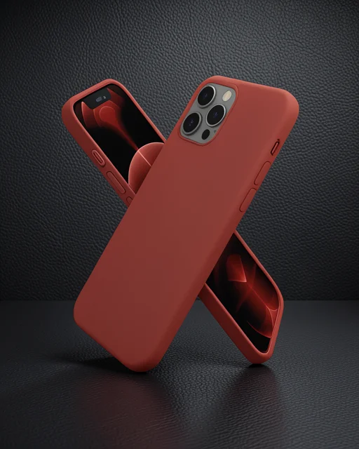 Apple İphone 12 Pro Max Kılıf First Silikon - Bordo