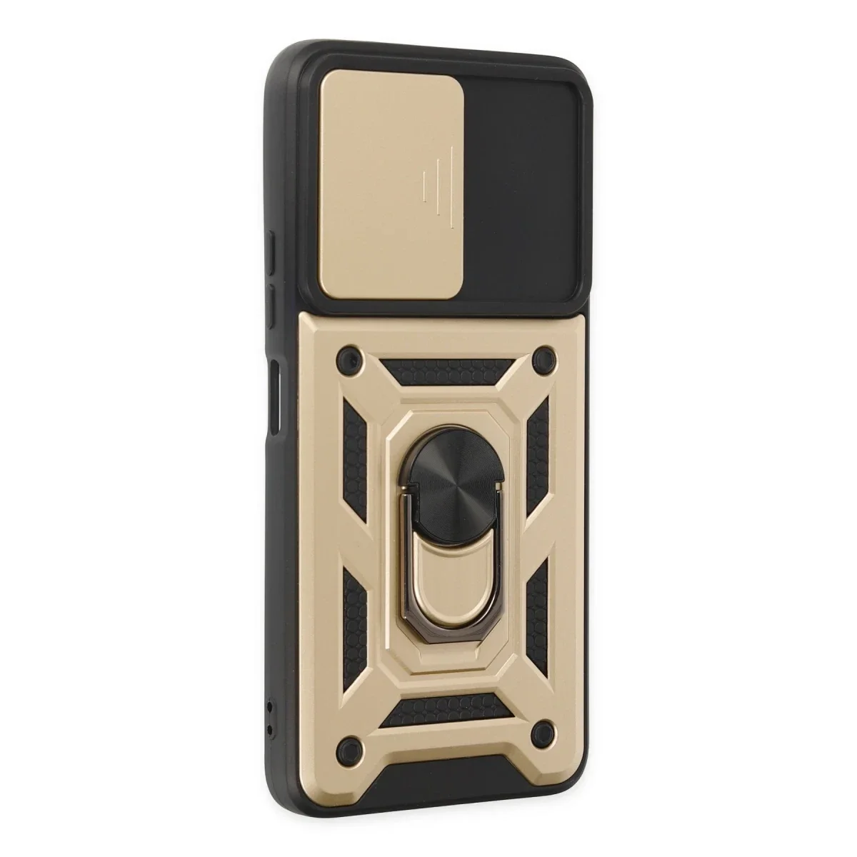 Xiaomi Poco X3 GT Kılıf Pars Lens Yüzüklü Silikon - Gold görsel 2