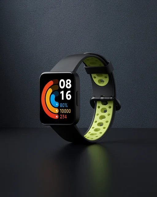 Xiaomi Redmi Watch 2 Spor Delikli Kordon - Siyah-yeşil