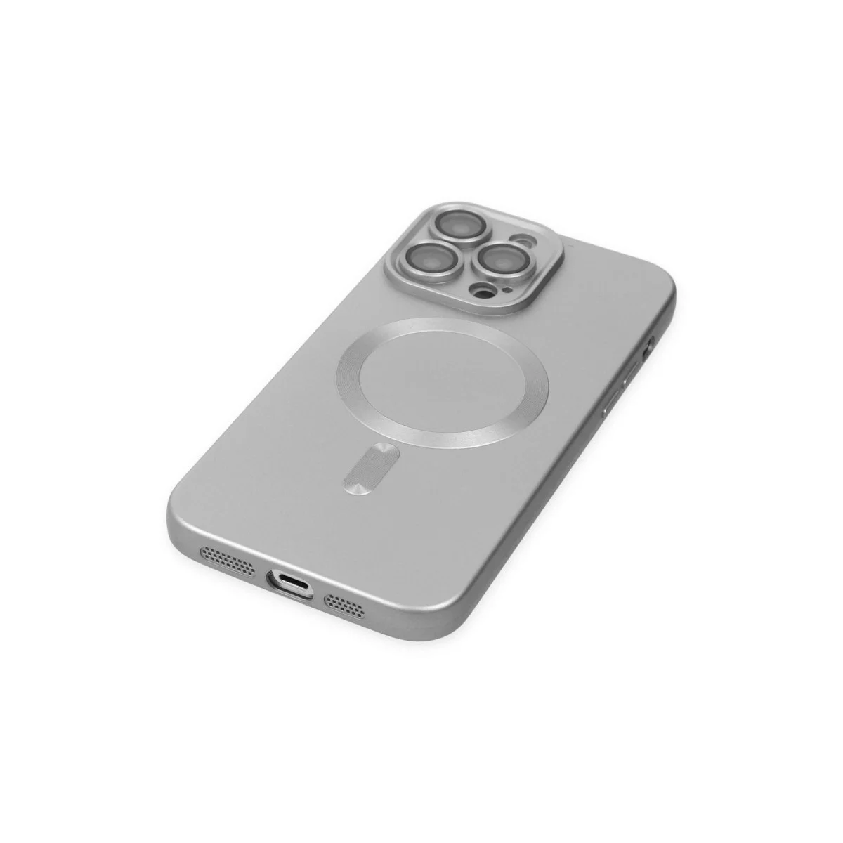 Apple İphone 14 Pro Kılıf Moshi Lens Magneticsafe Silikon - Gümüş görsel 4