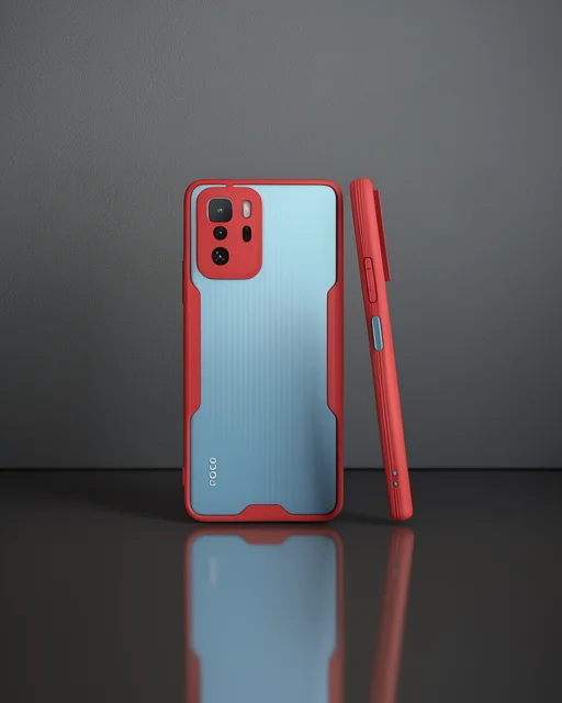 Xiaomi Poco X3 Gt Kılıf Platin Silikon - Kırmızı
