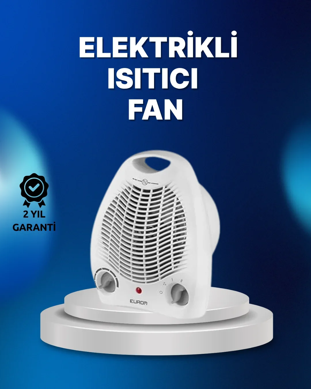ni Elektrikli Isıtıcı – 2000W Güç, Fanlı Isıtma, 3 Isı Modu
