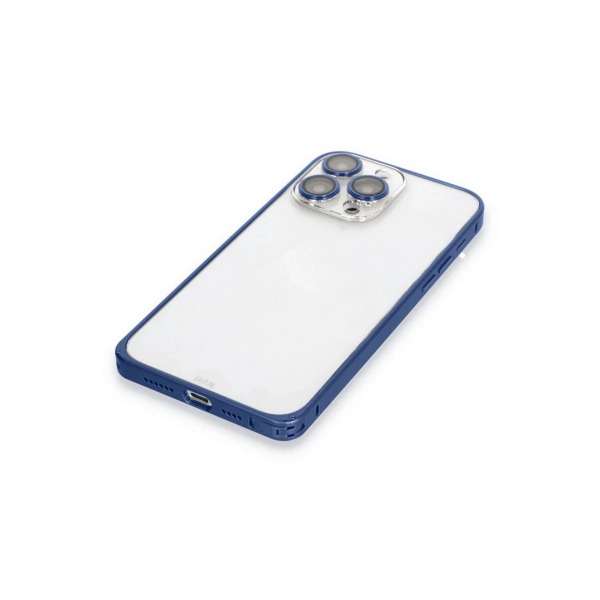 Joko Apple İphone 15 Pro Max Metal Bumper Mat Kapak - Lacivert görsel 5