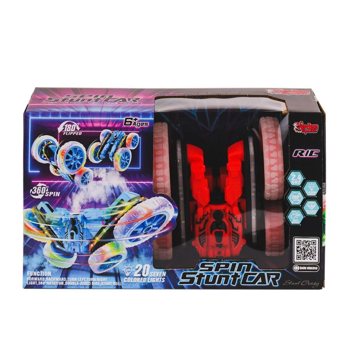 HG-4-45 Kumandalı Işıklı Buharlı Stunt Spin Araba -Vardem Oyuncak görsel 2
