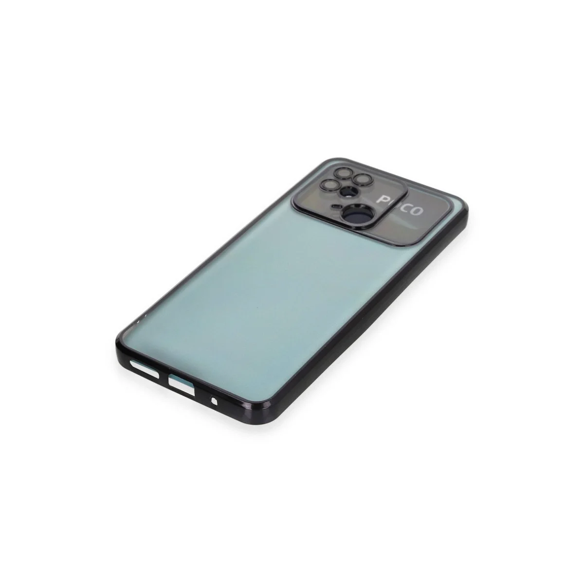 Xiaomi Redmi 10c Kılıf Razer Lensli Silikon - Siyah görsel 4
