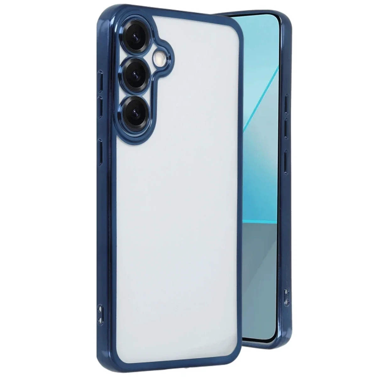 Samsung Galaxy S25 Kılıf Razer Lensli Silikon - Lacivert görsel 3