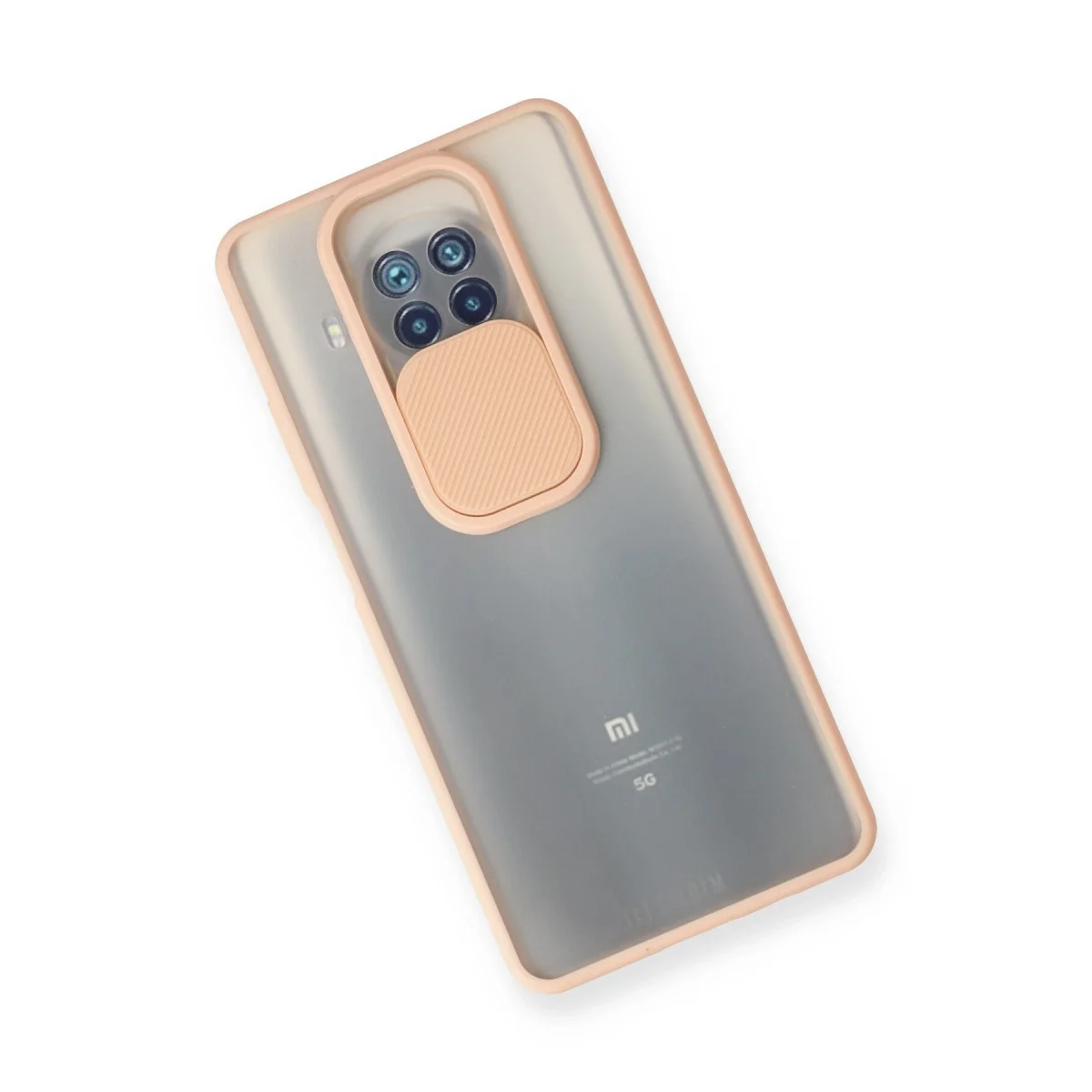 Xiaomi Mi 10t Lite Kılıf Palm Buzlu Kamera Sürgülü Silikon - Pembe görsel 3