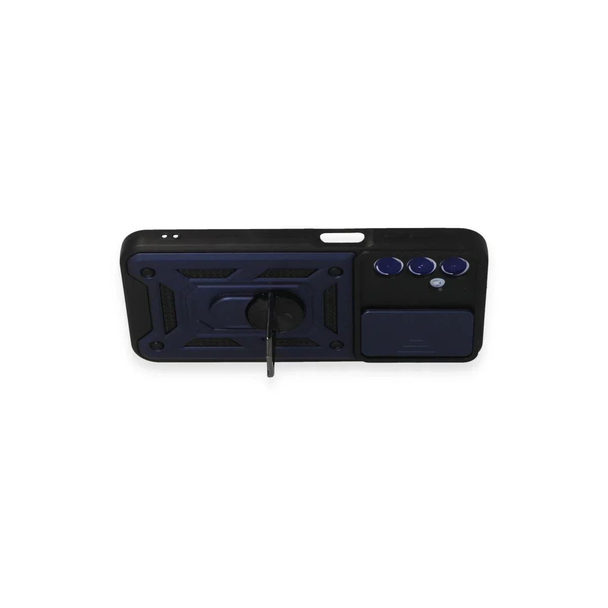 Samsung Galaxy M34 5G Kılıf Pars Lens Yüzüklü Silikon - Lacivert görsel 6