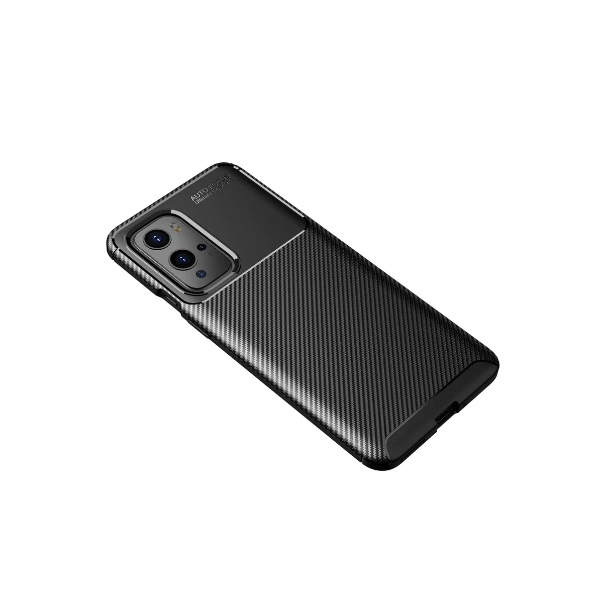 One Plus 9 Pro Kılıf Auto Focus Karbon Kapak - Siyah görsel 2