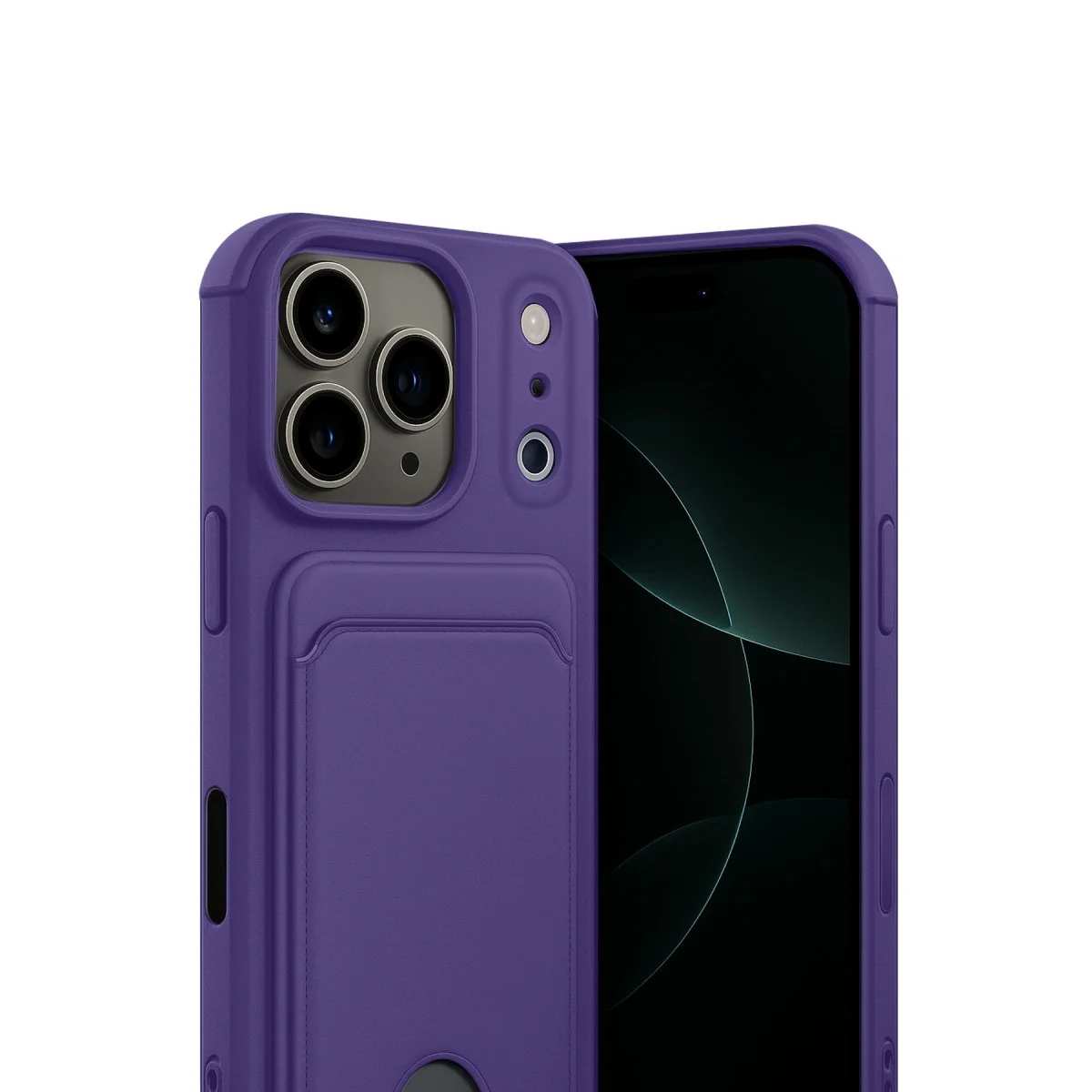 Apple İphone 17 Pro Kelvin Kartvizitli Silikon - Derin Mor görsel 2