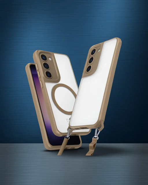 Samsung Galaxy S23 Kılıf Enka Magsafe Silikon Kılıf - Desert
