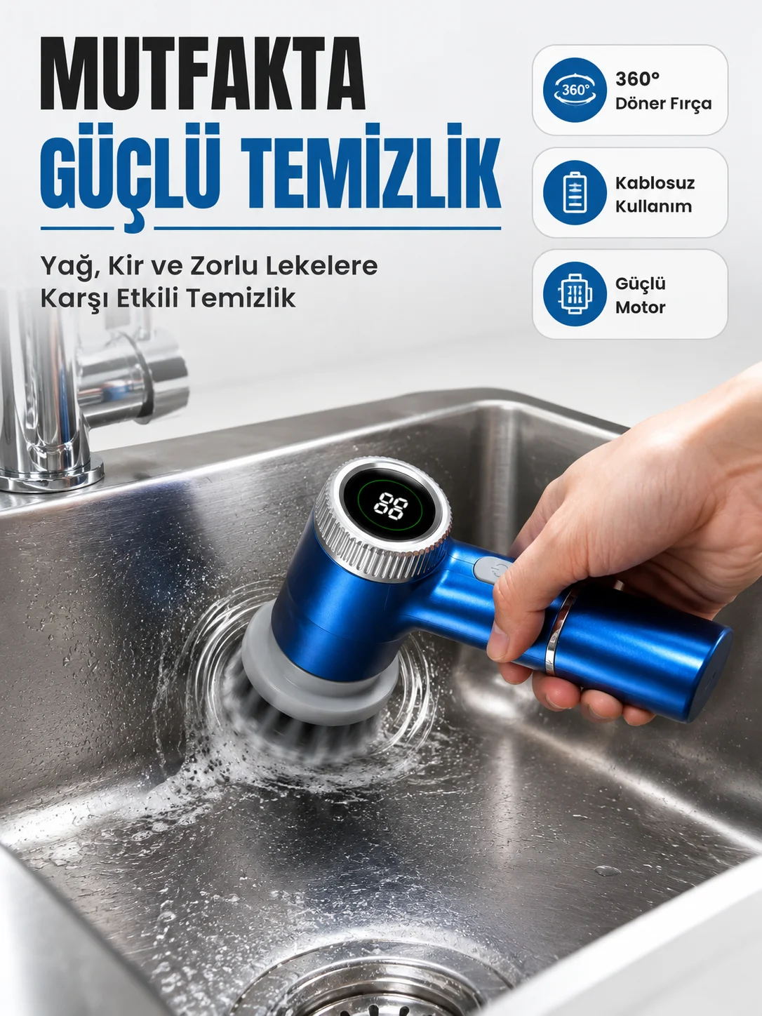 Dijital Göstergeli Şarjlı Tezlik Fırçası ile Konforlu Kullanım Deneyi