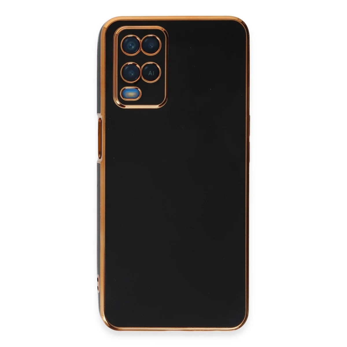 Oppo A54 4g Kılıf Volet Silikon - Siyah görsel 2