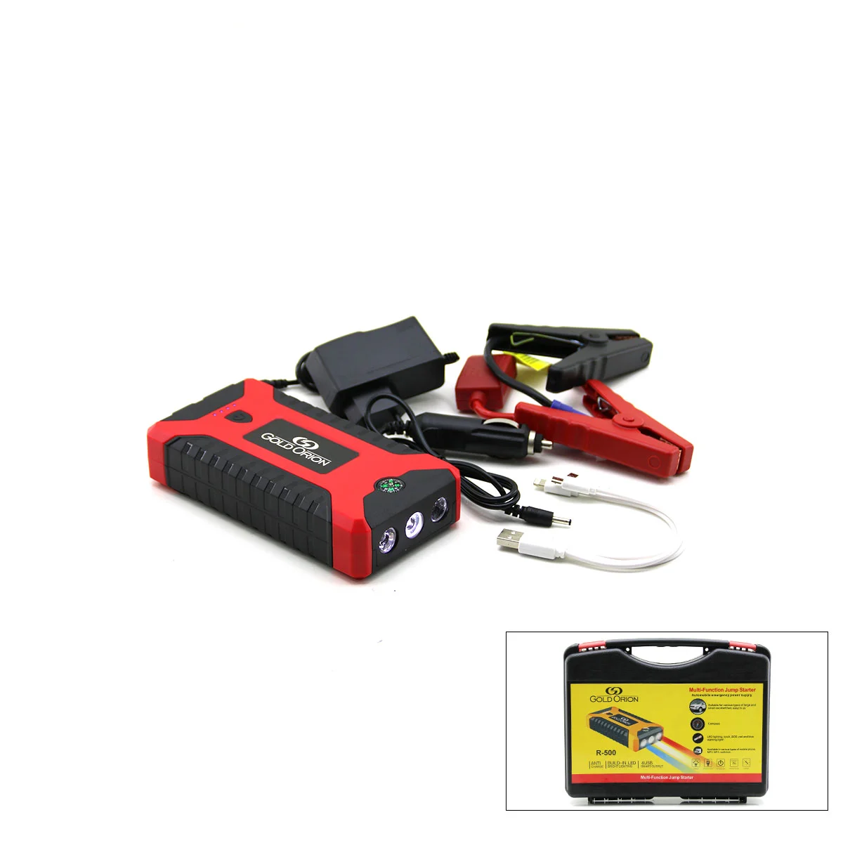 Araç Takviye Powerbank 4 USB Taşınabilir Fener COB Pusula 98.000 mAh görsel 2
