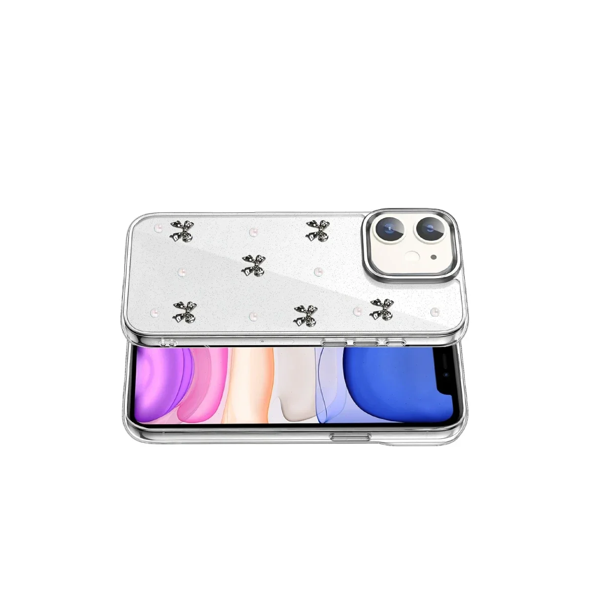 Apple iPhone 12 Fiyonk Desenli Kapak - Desen 8 görsel 2