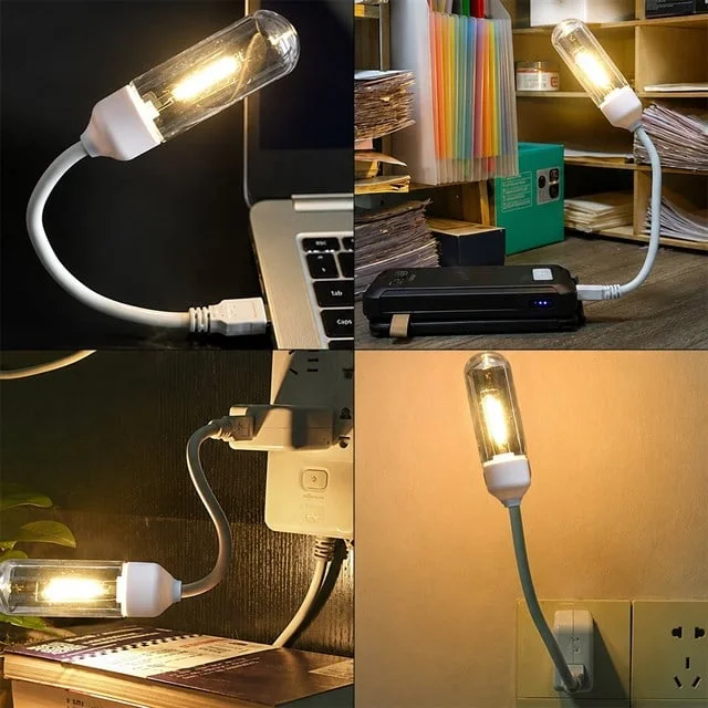 PM-25793 Esnek Gövdeli USB Günışığı COB Led Edison Masa ve Kitap Okuma Lambası görsel 2