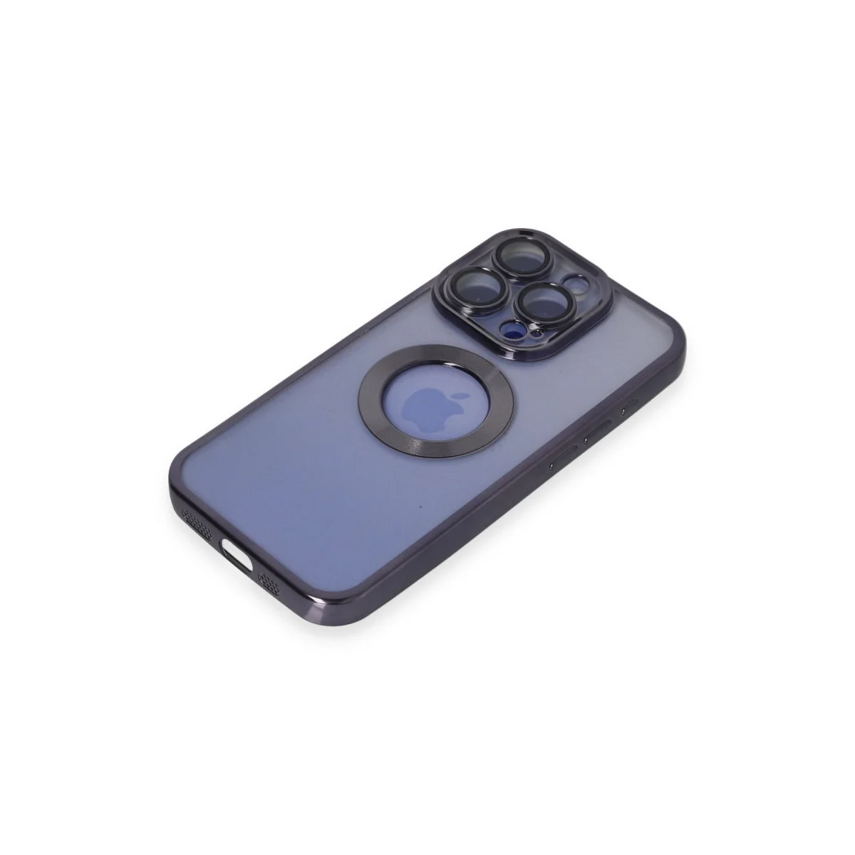 Apple İphone 15 Pro Kılıf Slot Silikon - Mor görsel 4