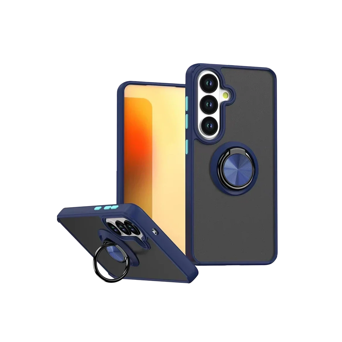 Samsung Galaxy S26 Montreal Yüzüklü Silikon Kapak - Lacivert