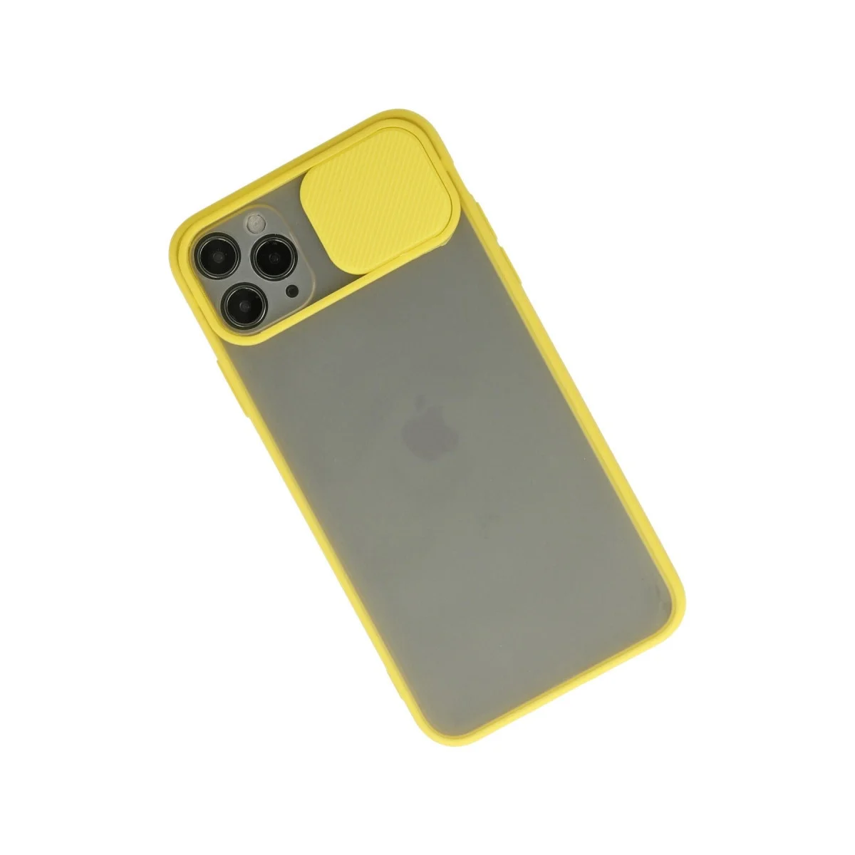 Apple İphone 11 Pro Kılıf Palm Buzlu Kamera Sürgülü Silikon - Sarı görsel 2
