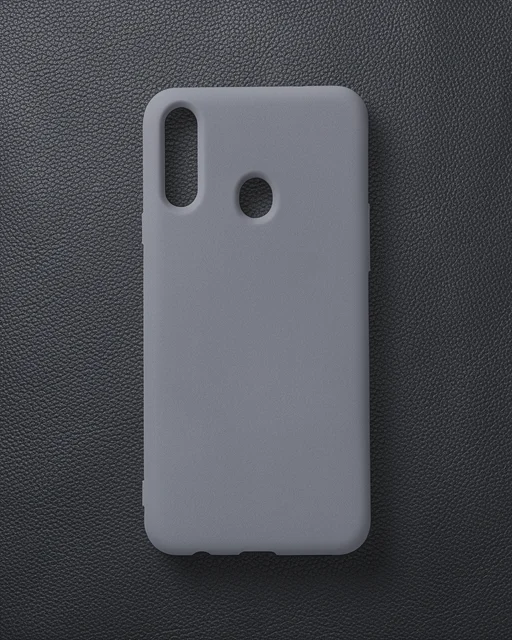 Samsung Galaxy A20s Kılıf Nano İçi Kadife Silikon - Gri
