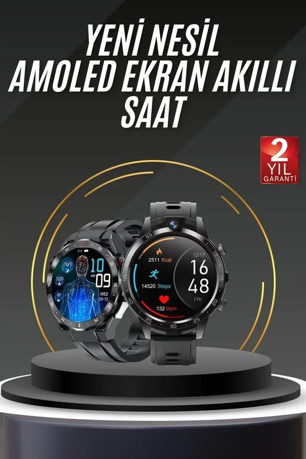 Akıllı Saat Yeni Model Sesli Asistan Bildirim Görme Bluetooth Bağlantılı Müzik Dinleme görsel 2