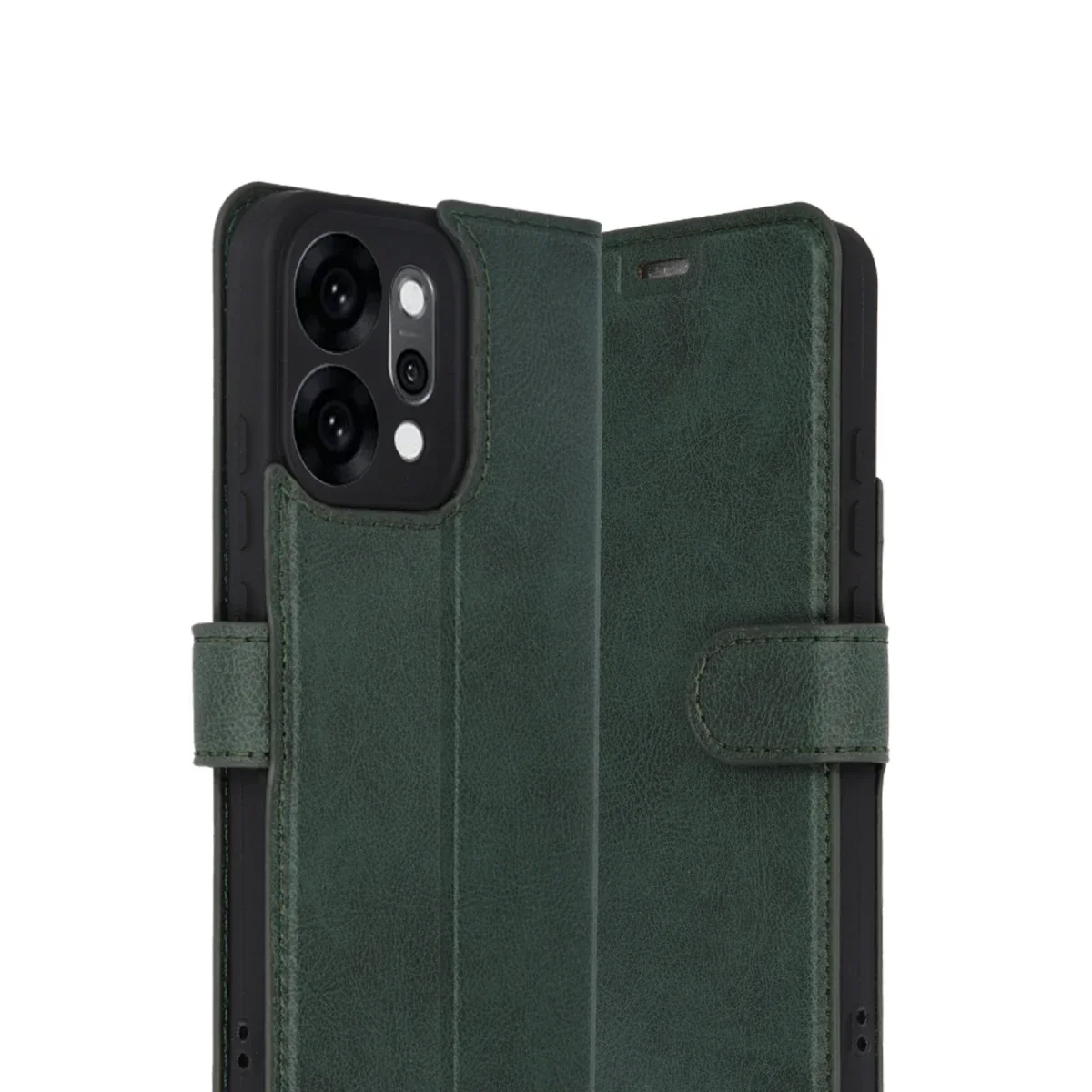 Oppo Reno 14 Trend S Plus Kapaklı Kılıf - Yeşil görsel 2
