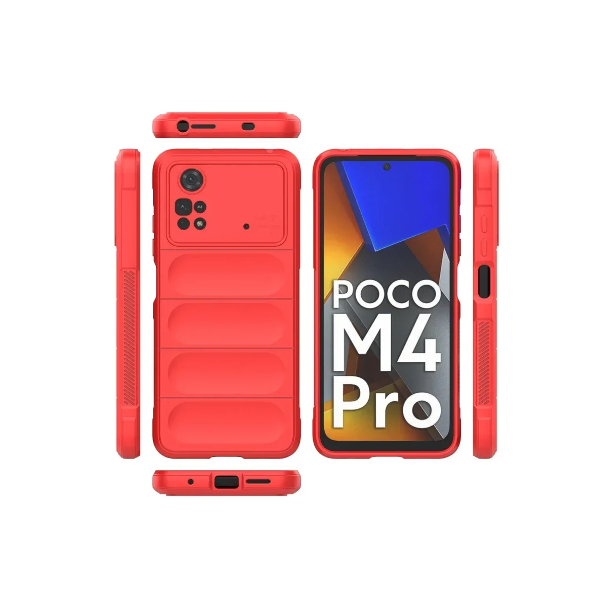 Xiaomi Poco M4 Pro 4G Kılıf Optimum Silikon - Kırmızı görsel 3