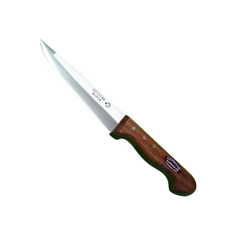 Bursa Kurban ve Kasap Bıçağı No:1, 14 cm, Ahşap Gül Sap