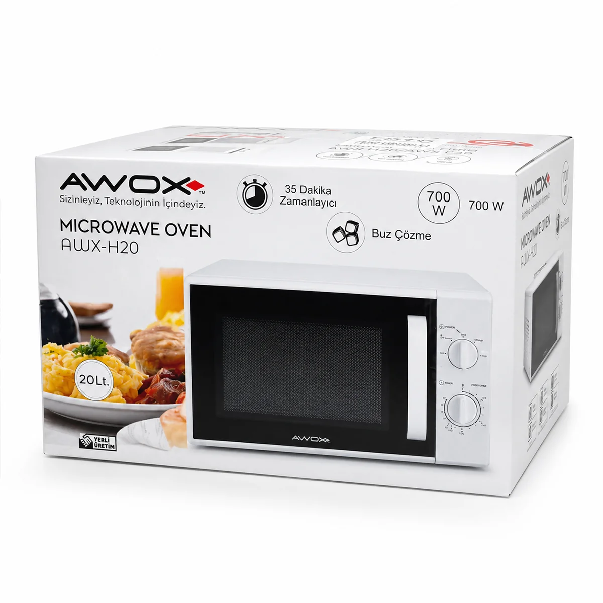 Mikrodalga Fırın 20 L 700 W Beyaz - 5 Güç Kademesi Buz Çözme görsel 3